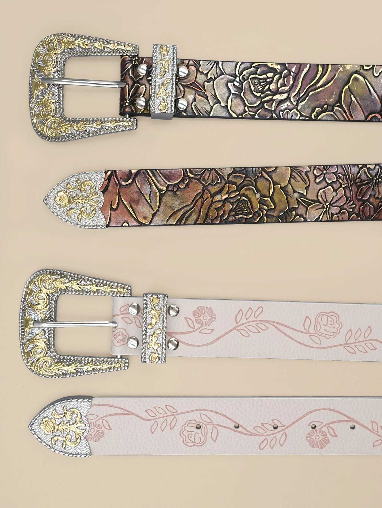 White Black Smooth Edge Womens Belt Minimalist Solid Color Waistband with Gold Engraving Alloy Buckle for OfficeDatesW251030