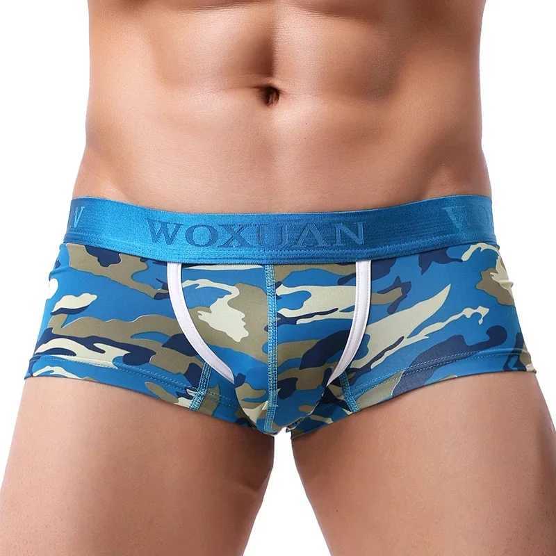 Mens Boxers Soft Underwear Comfortable Boxers Cotton Men Panties U Convex Pouch Sexy Underpants Printed Leaves Homewear ShortsT251031
