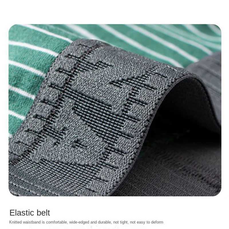 1Pcs Boxer Shorts Mens Underwear Sexy Panties Cotton Striped Man Underpants Male Boxers Homme U Convex Lingerie Free ShippingT251031