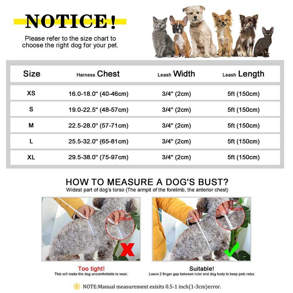 Personzed Dog Harness Leash Set No Pull Dog Harnesses Adjustable Pet Vests For Small Medium Large Dogs Pets Walking Lead Rope C251031