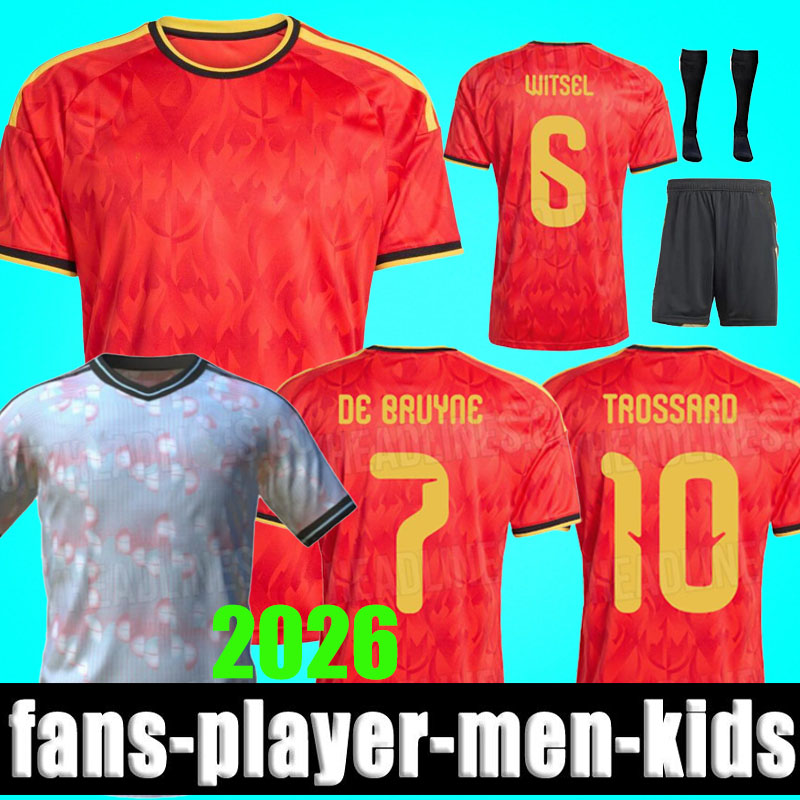 XXXL 4XL 2026 belgium DE BRUYNE soccer jerseys 26 27 WITSEL TROSSARD Doku Openda Onana football shirts men kids kits home away fans player version R. LUKAKU T.HAZARD
