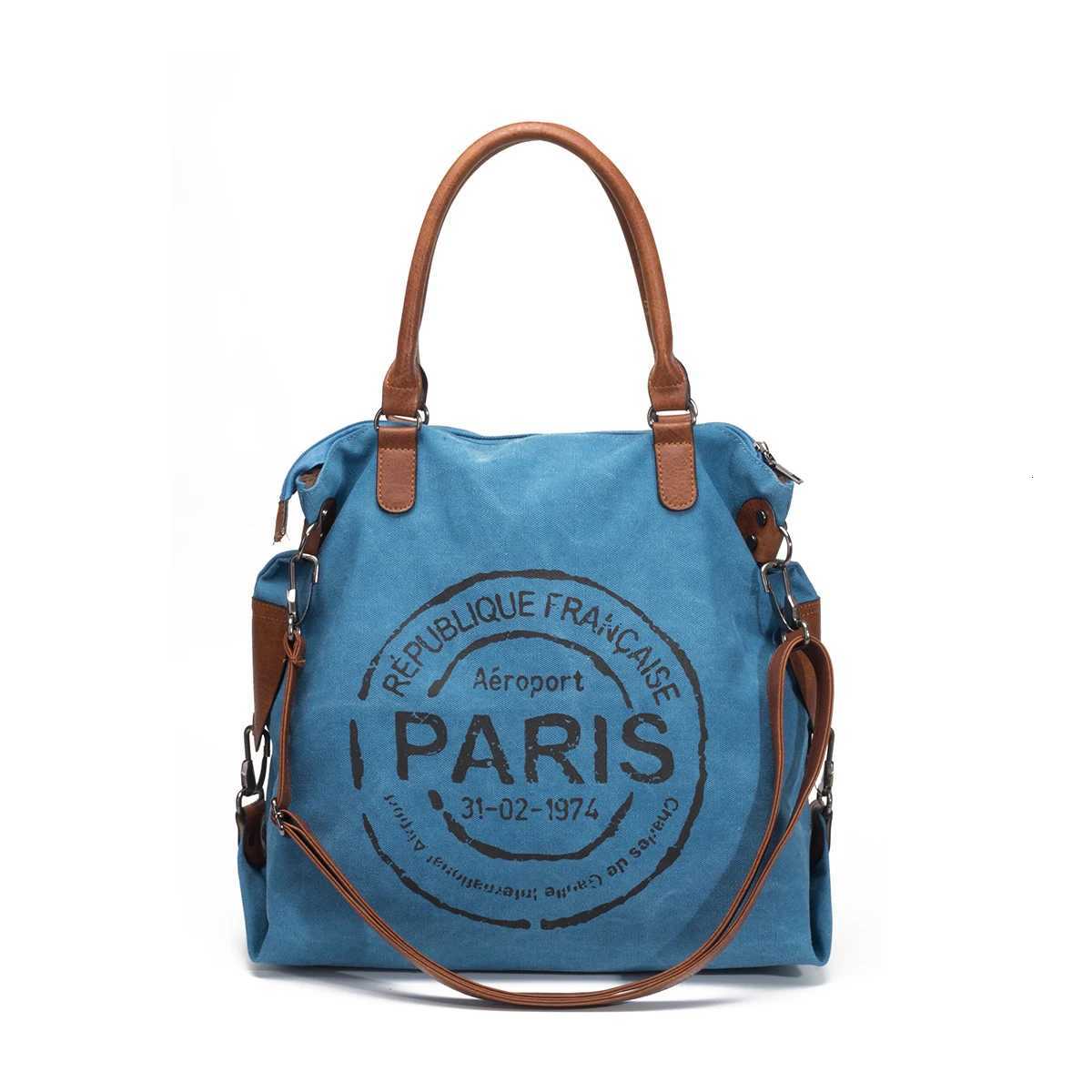 Paris Republique Bag Canvas Tote Bag Crossbody Bag Handbag Large W251031