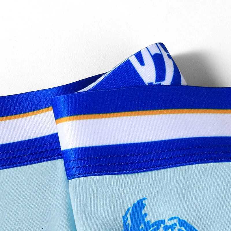 Mens underwear mens trendy printed comfortable four corner pants summer thin flat corner pants mens youth sports shorts sT251031