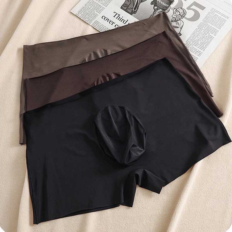 3D Pouch Quick Dry Men Panties Ice Silk Boxers Seamless Sexy Underwear Homme Man Ultrathin Breathable Boxer Shorts UnderpantsT251031