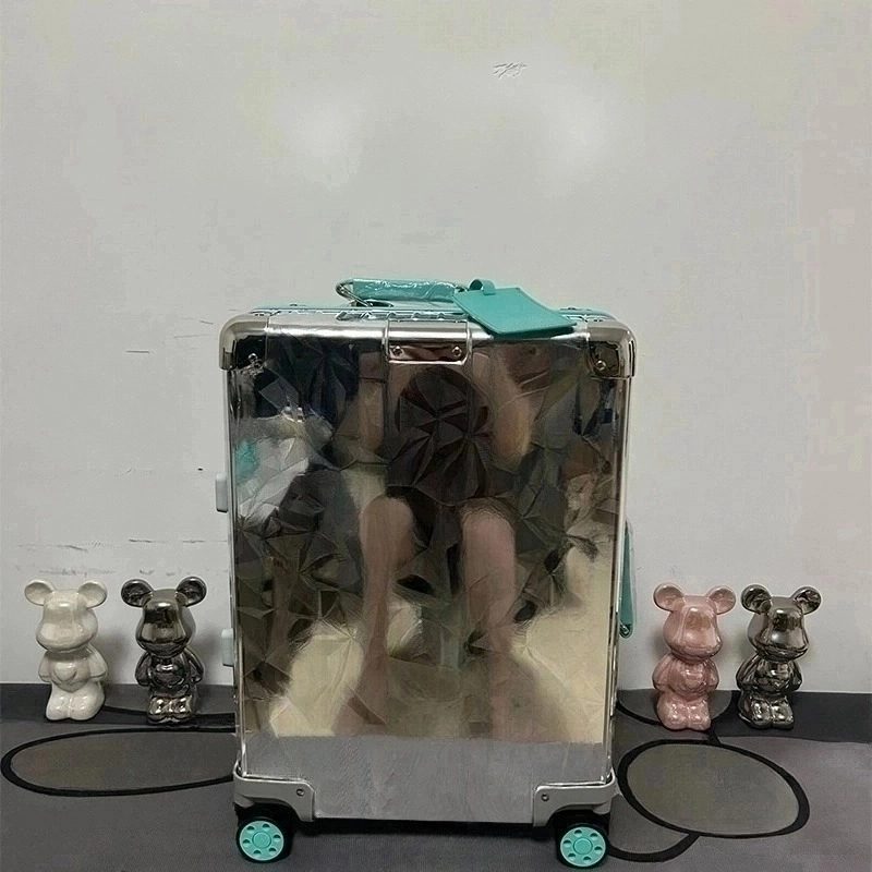 Aluminum Suitcase Luggage luxury Designer Metal boarding box fashion universal wheel large capacity trolley case cabin box
