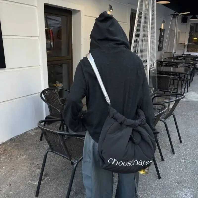 Korean Style Designer Women Tote Bag Embriodery Letter Large Tote Handbags Color Matching Student Nylon Shoulder Bag W251031