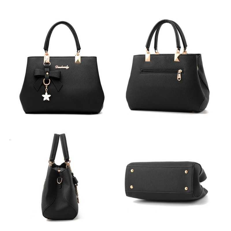 Fashion Solid Color With Bow One Shoulder Bag Portable Bandolera Casual Satchel Large Capacity Crossbody Handbag For Women W251031