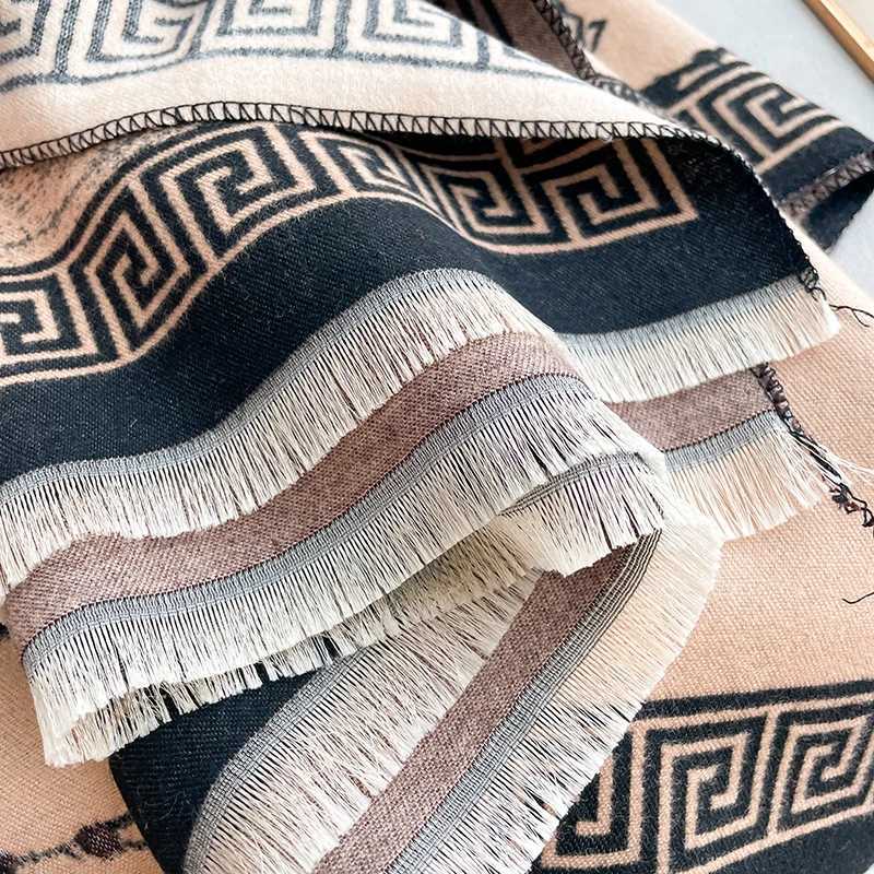 New 2025 Women Brand Ink wash painting Scarf Luxury Autumn Winter Warm Shawls Print Scarve Mujer Femme Foulard Bufanda C251031