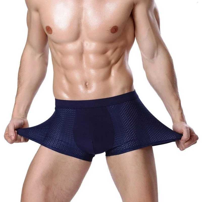 4Pcslot Mens Boxer Short Men Microfiber Briefs Underwear Stretch Mesh ice Silk Boxers BreathableBreathable BoxershortsT251031