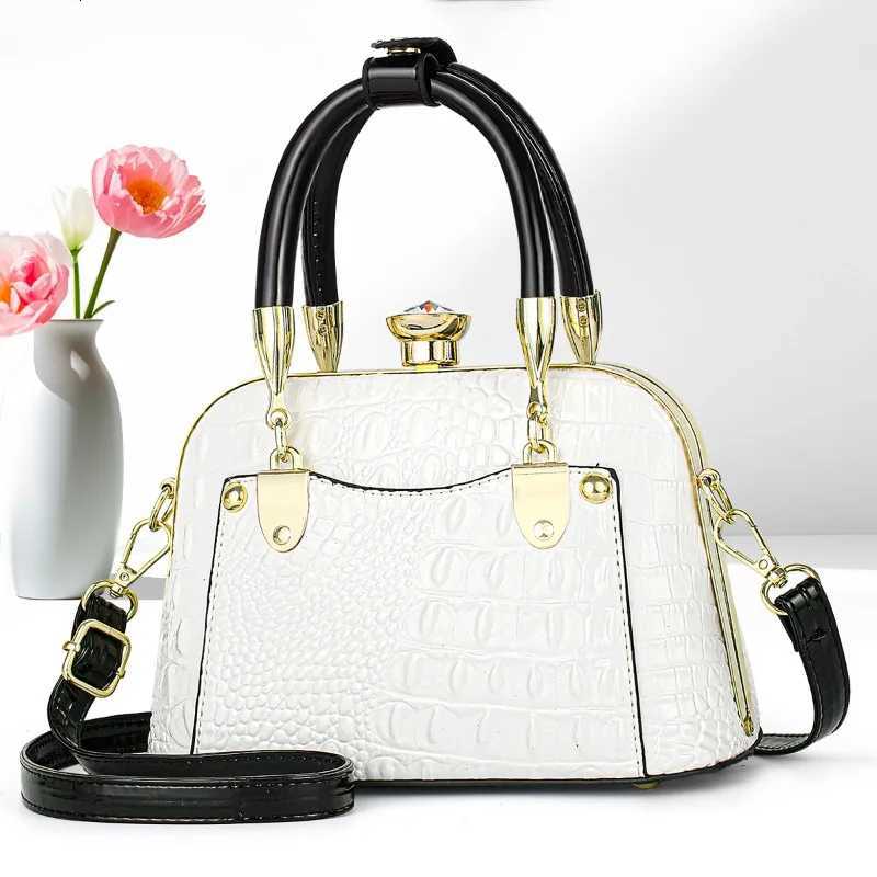 2025 New Luxury Handbags Women Bags Designer Crocodile Pattern Ladies Boston Shoulder Bag High Quality Womens Casual Tote BagT251031