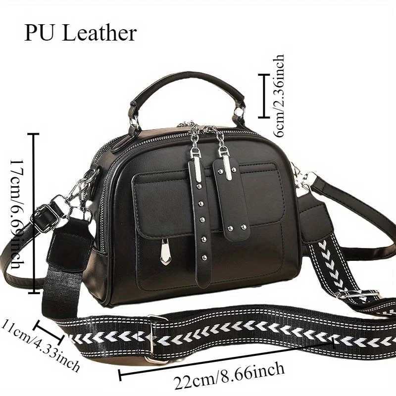 PU Leather Solid Color Fashion Small Handbag Adjustable Shoulder Strap Womens Shoulder Bag Ladies Crossbody bagT251031