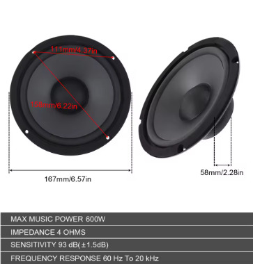 400W 500W 600W Car Coaxial Speaker HiFi Automotive Audio Full Range Frequency Subwoofer Enhanced Car Stereo Sound Dropshipping