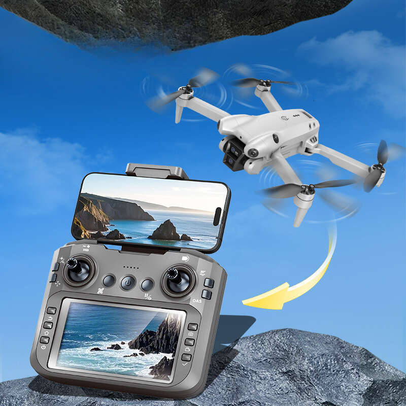K Camera Drone High Definition Electric Zoom Lens With Inch Screen Remote Control Brushless Motor Capable Of One Click Takeoff Landing Optical Flow