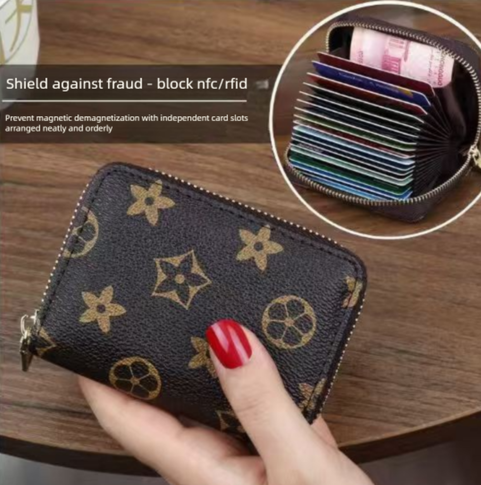2025 New Unisex Uxury Fashionable Canvas Wallet Multiple Card Slots Snap Multicolor Blue ID Window Long Short