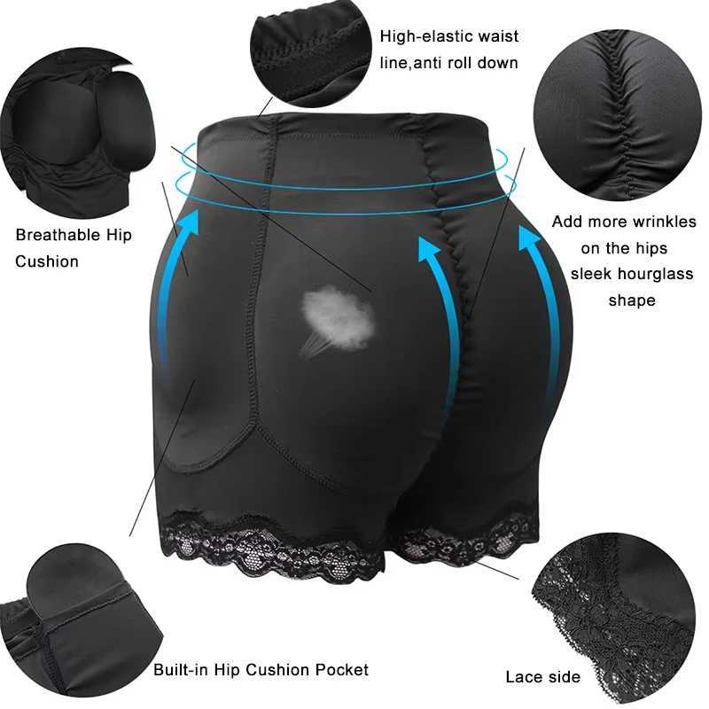 Body Shaper Underwear With Hips Pads Filler Sexy Butt Lifter Enhancer Control Panties Belly Smooth Shapewear Fake Buttock Plus L251030