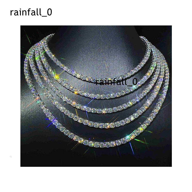 Professional Customization Tennis Chain Necklaces Moissanite Jewelry 2mm 3mm 6mm Moissanite Diamond Mens Moissanite Bracelets