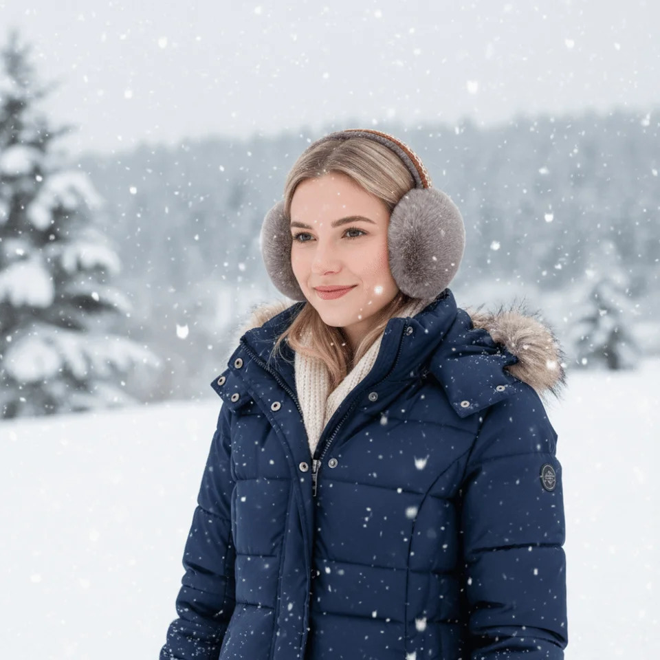Winter Warm Foldable Earmuffs Thickened Cold Protection Folding Ear Warmer Antifreeze Faux Fur EarMuffs For Women Men Outdoor 251024CJ