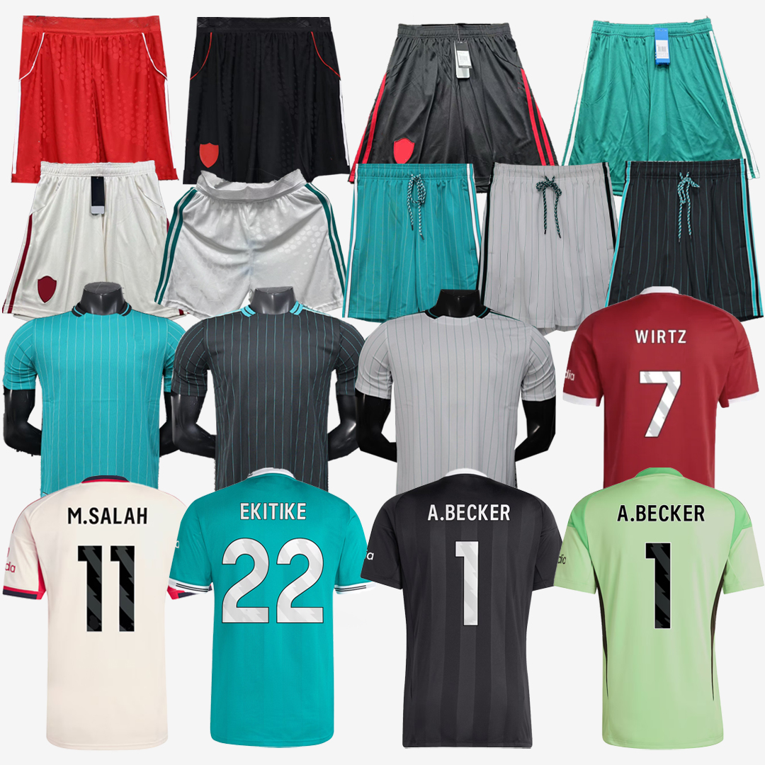 Fans + Player version The Reds 2025 2026 2027 soccer shorts + jerseys vintage football pants + shirts T TORRES GERRARD lfc home away third 25 26 27 icon red white black GK Mens