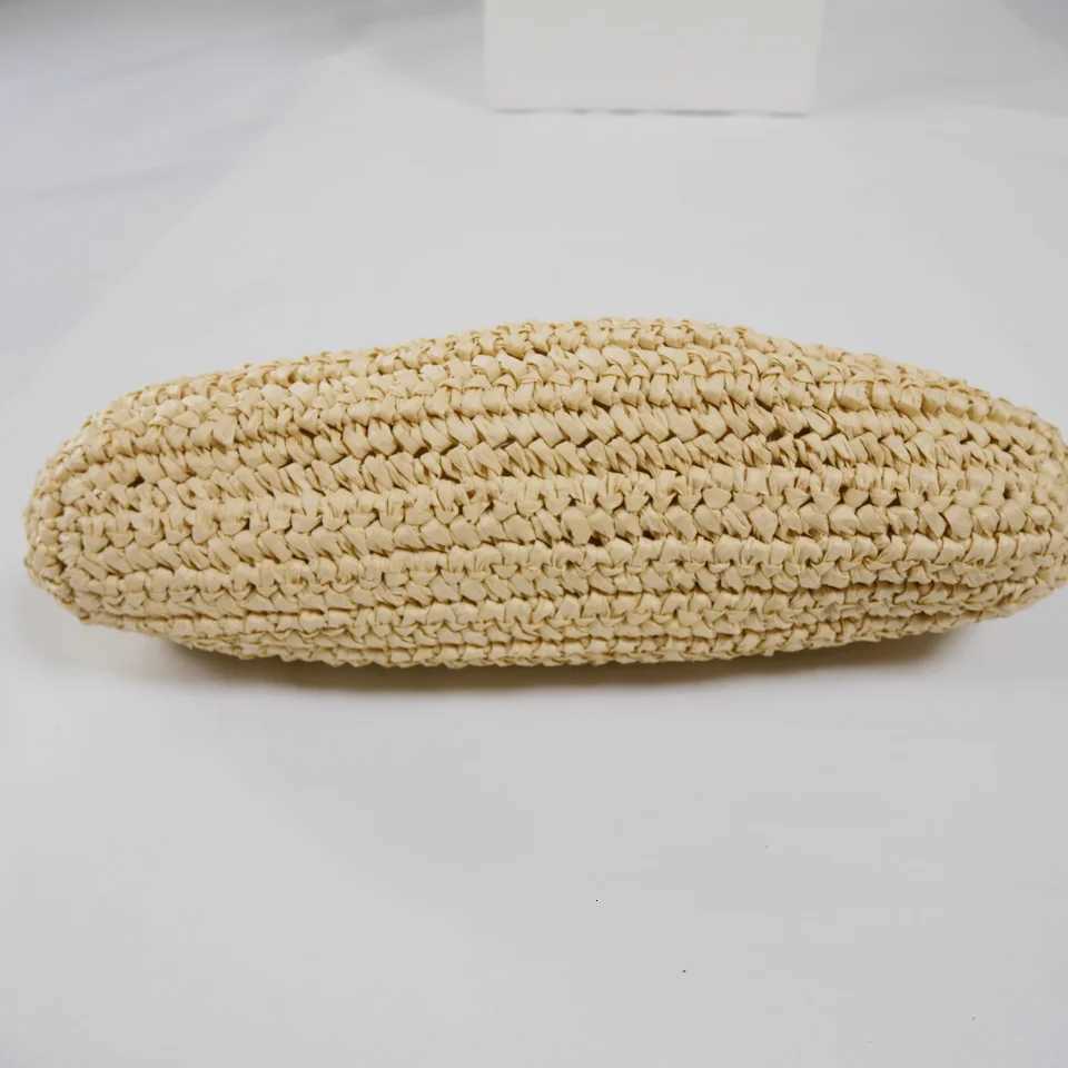 2025 New HalfMoon Beach Straw Handbag Womens Straw Bucket Bag Purse Woven Straw Handbags Casual Tote Crossbody Bag W251031