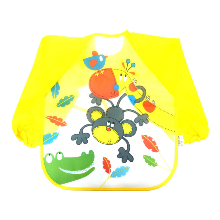 Baby Toddler Cartoon Overalls Waterproof Long Sleeve Bibs Children Kids Feeding Smock Apron Eating Clothes Burp Cloths 17 styles C3435