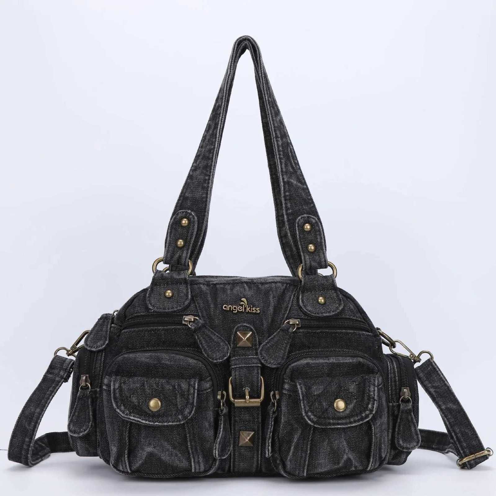 Angelkiss Women Handbags Satchel Tophandle Handbag Denim Shoulder Bag Dumpling Pack Give Gifts Shoulder Bags Phone Money Pack W251031