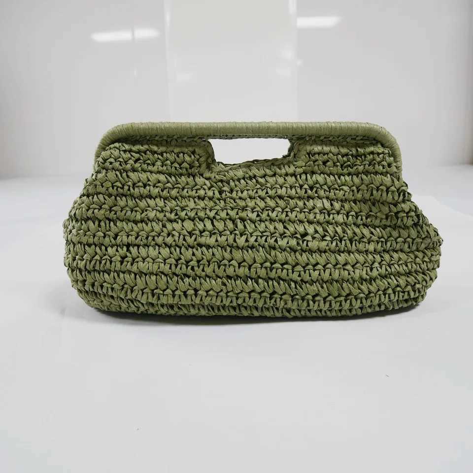 2025 New HalfMoon Beach Straw Handbag Womens Straw Bucket Bag Purse Woven Straw Handbags Casual Tote Crossbody Bag W251031