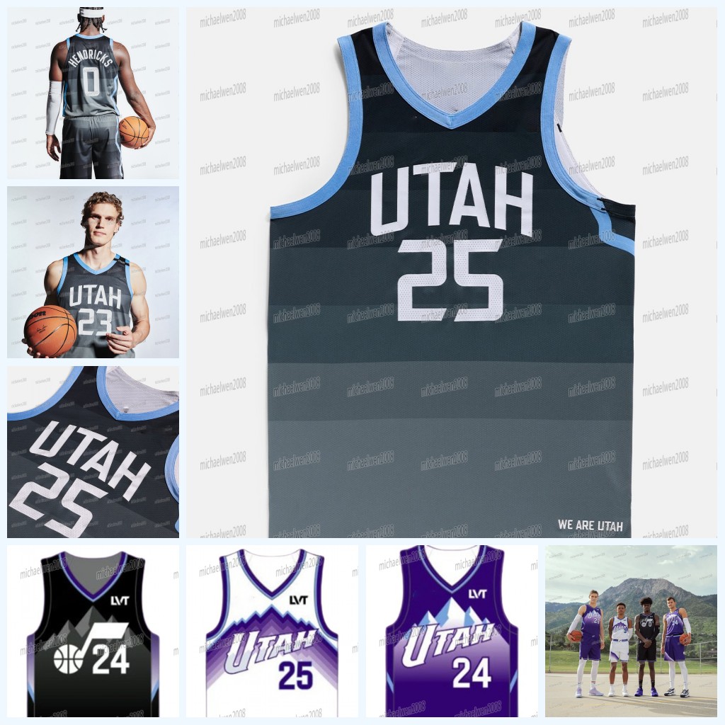 Utahs Jazzs 2025-26 City Basketball Jersey Ace Bailey Walter Clayton Jr. Clarkson John Collins Keyonte George Markkanen Mykhailiuk Sexton Taylor Hendricks Love