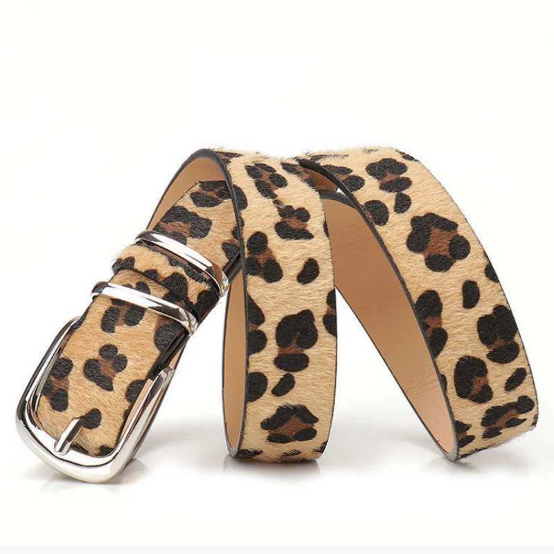 Ladies leopard print belt personalized belt music festival belt paired with jeans dress needle buckle beltW251030