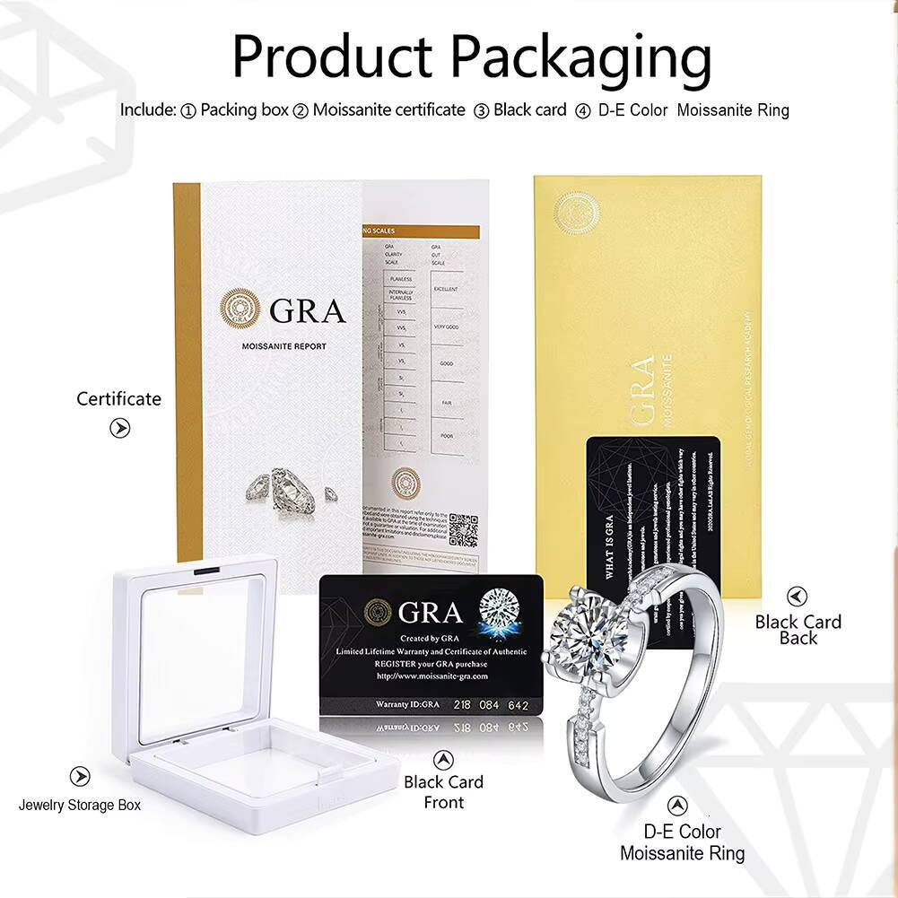 RINNTIN SMR Factory Moissanite Diamond DE VVS Jewelry Set Wholesale 925 Sterling Silver Wedding Band Moissanite Ring Custom