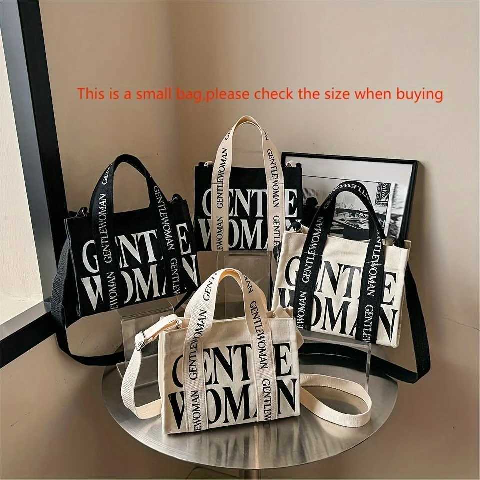 Forward Mini Canvas Crossbody Bag Stylish Modern Letter Print Comfortable Wide Strap Tote Everyday Chic Versatile Handbag W251031