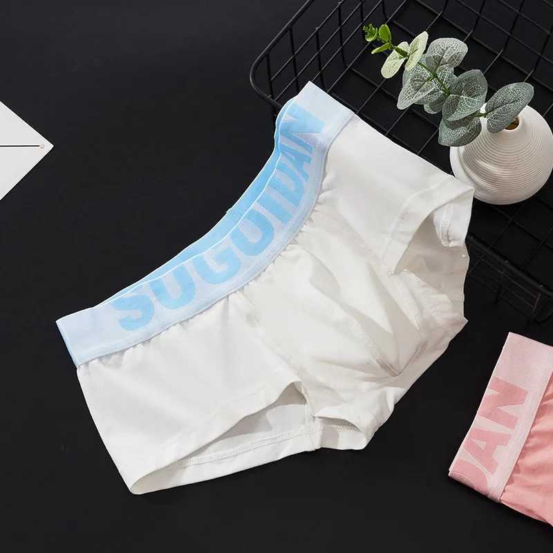 SUGOIDAN trendy men fashion lowrise panties sexy Uconvex cotton boxers slim fit sports breathable boxersT251031