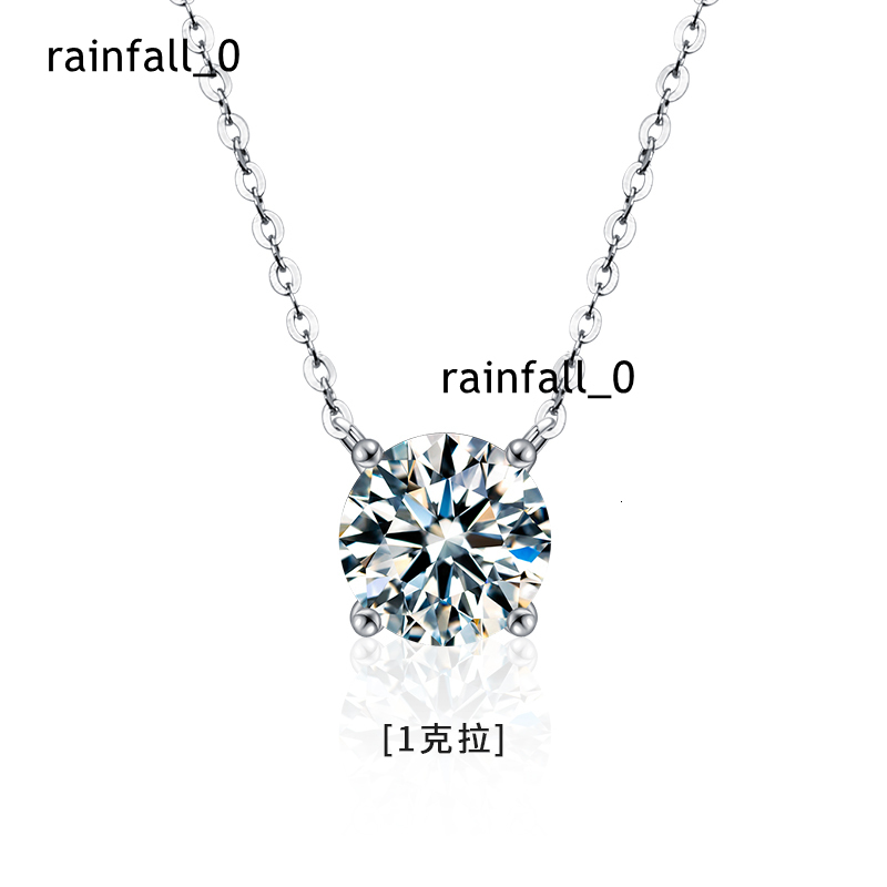 123CT Moissanite Pendant Necklace for Women Men 925 Sterling Silver Cuban Chain Jewelry Gifts