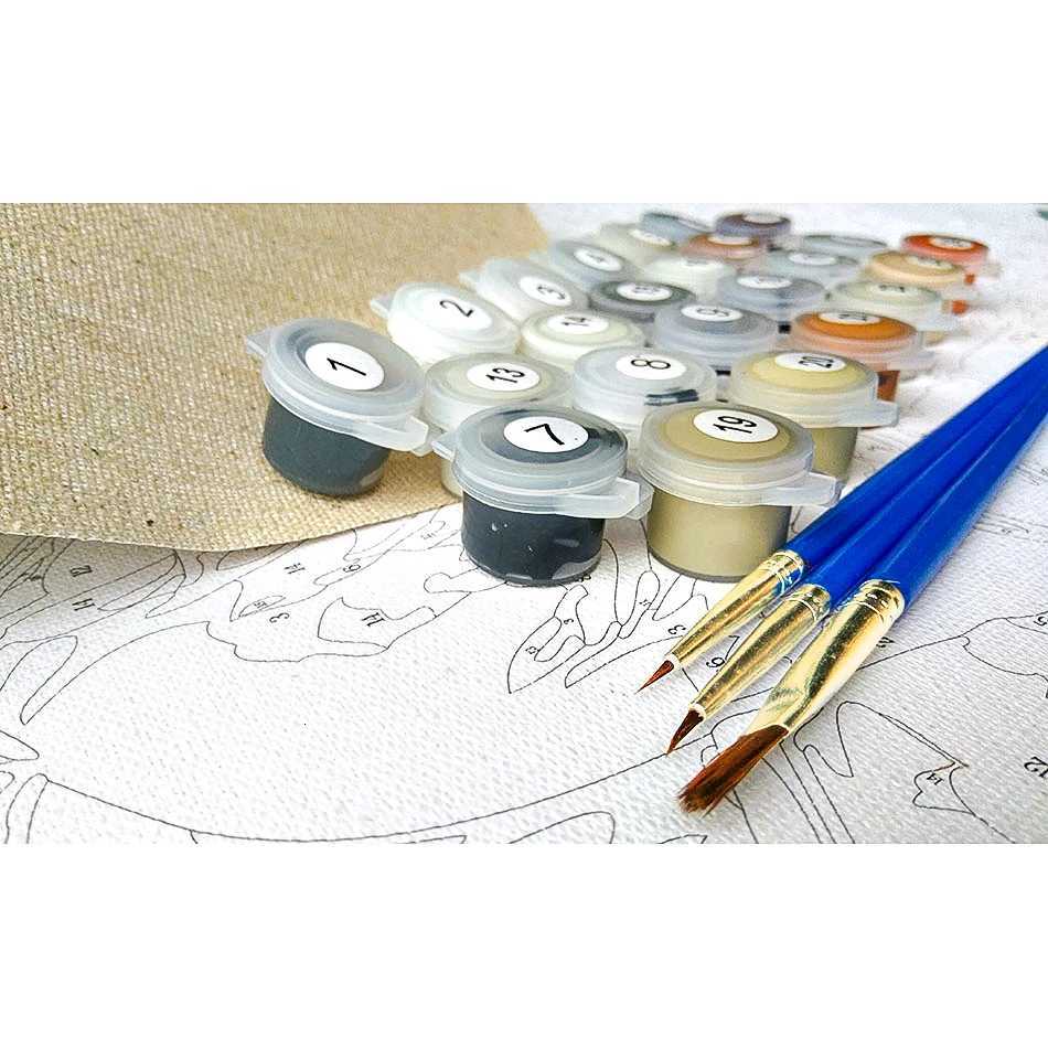 GATYZTORY 60x75cm Painting By Numbers Flower DIY Oil Painting Animals Picture By Numbers Landscape Art Canvas Wall Home Decor C251031