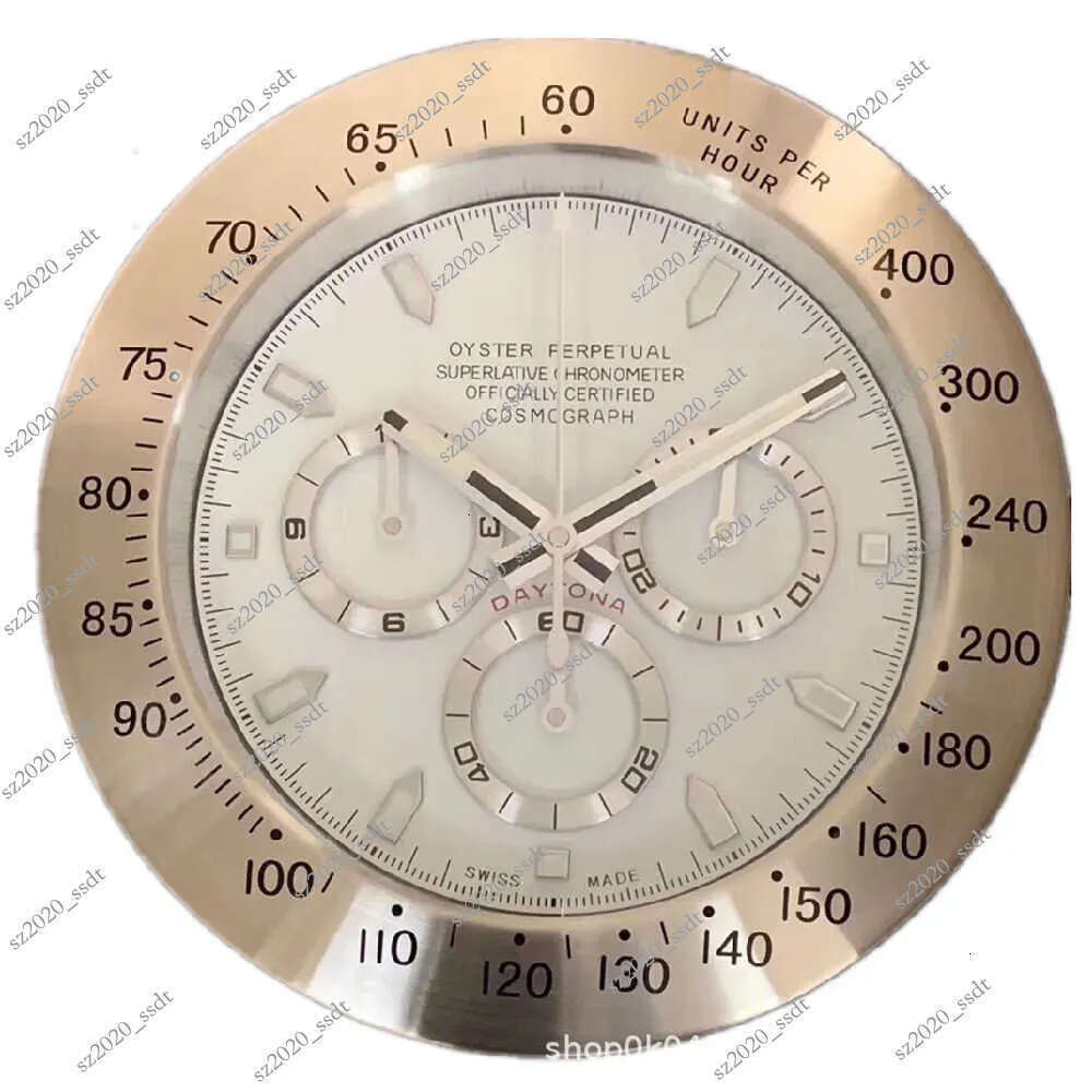 Metal home decoration wall clock luxurious modern design quartz large wall watch stainless steel date night light silent