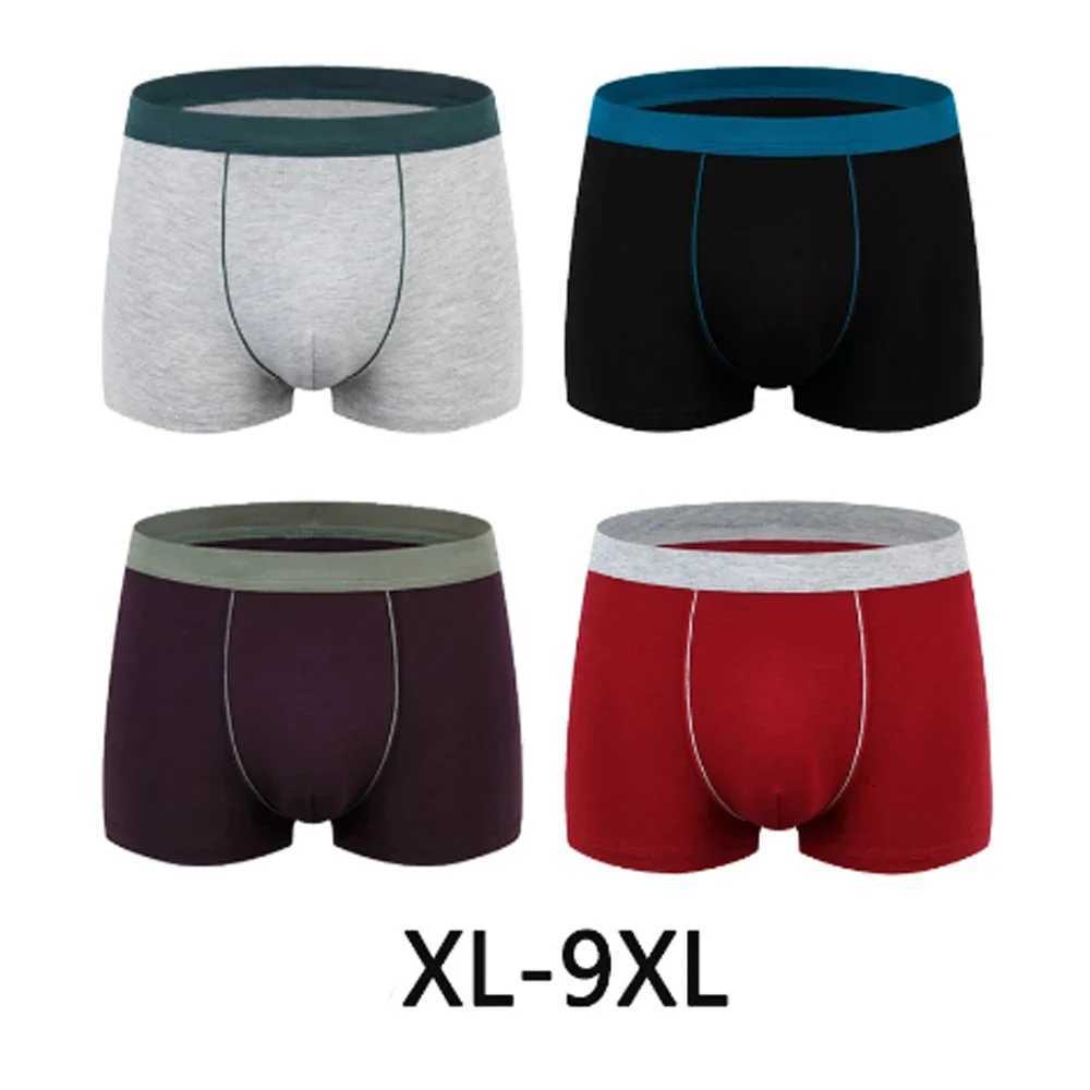 XL9XL Big Size Men Underwear Cotton Male Boxer Plus Size Soft Underpant Men Solid Oversize Boxer Shorts Ventilate SeamlessT251031