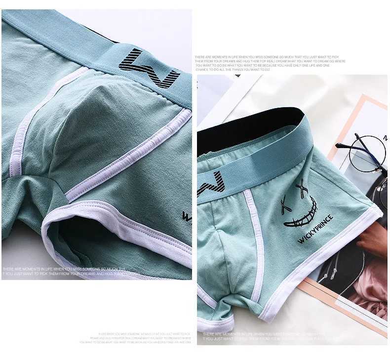 3 Pcs Mens Underwear Cotton Men Boxer Panties Uconvex Man Breathable Underpants Sexy Comfort Male Boy Smiling Face BoxersT251031