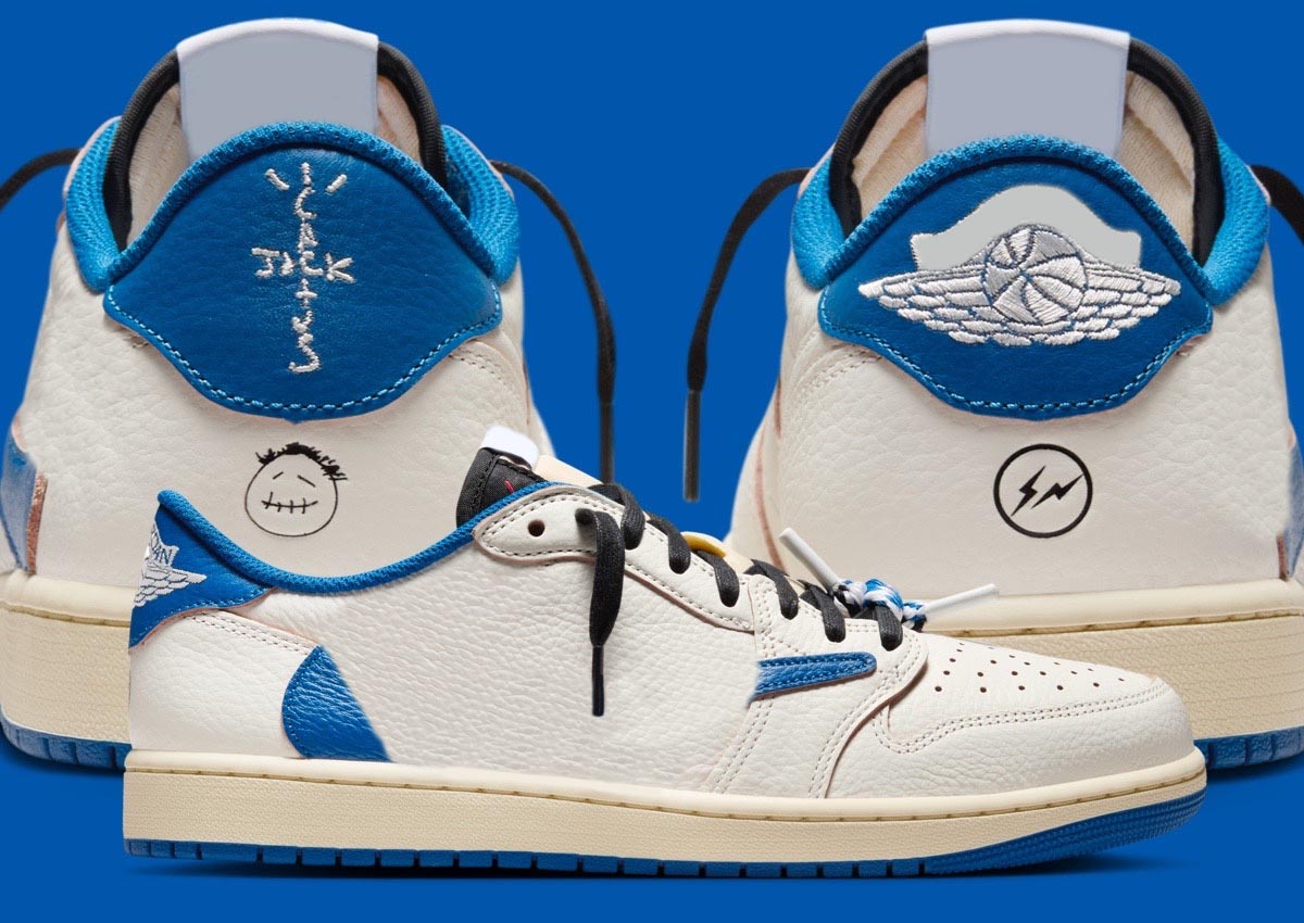 Hottest Authentic TS x Fragment x 1 Low OG Sail Black Muslin Military Blue Reverse Mocha Olive Black Phantom Cactus Jack Men Women Outdoor Sneakers With box Size US4-14