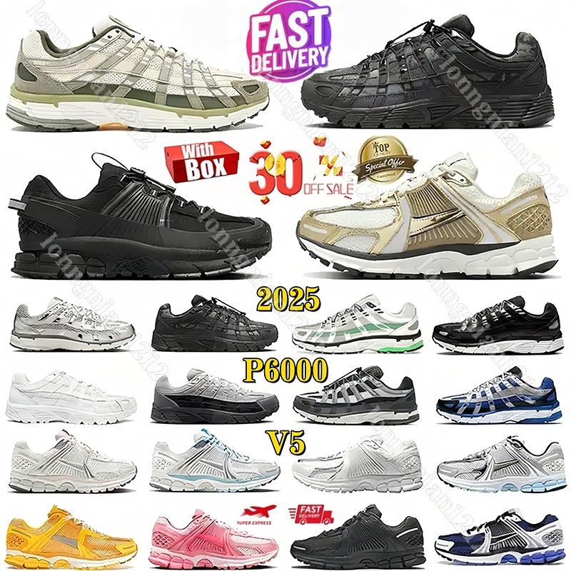 P6000 traine Vomero5 With Box Designer P 6000 V5 Casual Shoes Shadow grey Light Army Cargo Khaki Flat Pewter Anthracite Smoke Grey Metallic Silver man Women Trainers