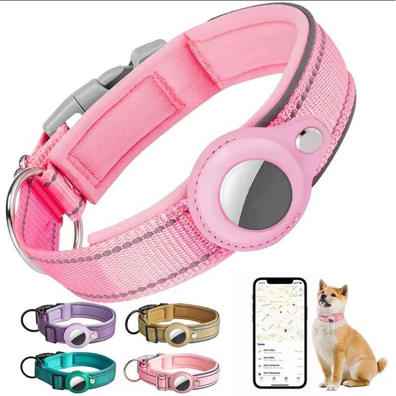 Reflective AirTag Dog Collar Heavy Duty Dog Collar with Adjustable AirTag Holder Case Accessories for Small Medium Large Dogs C251031