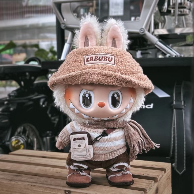 With Original Box 38Cm Big Labubu Doll Vans Jump For Joy Fall In Wild Let's Checkmate Dress Be Latte Time To Chill Mokoko Pronounce Plush Toy For