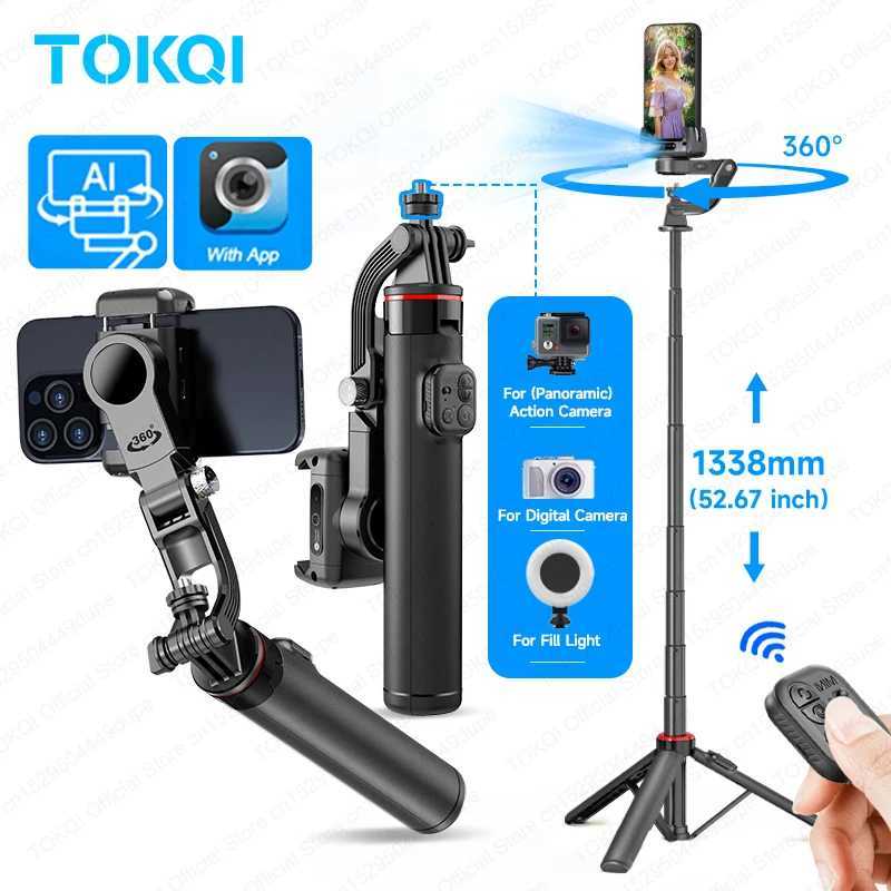 C22 AI Face Tracking Handheld Gimbal Stabiliser 360 Rotation Shoot Selfie Stick Tripod for Mobile Phone 14 Screw for Camera Y251011
