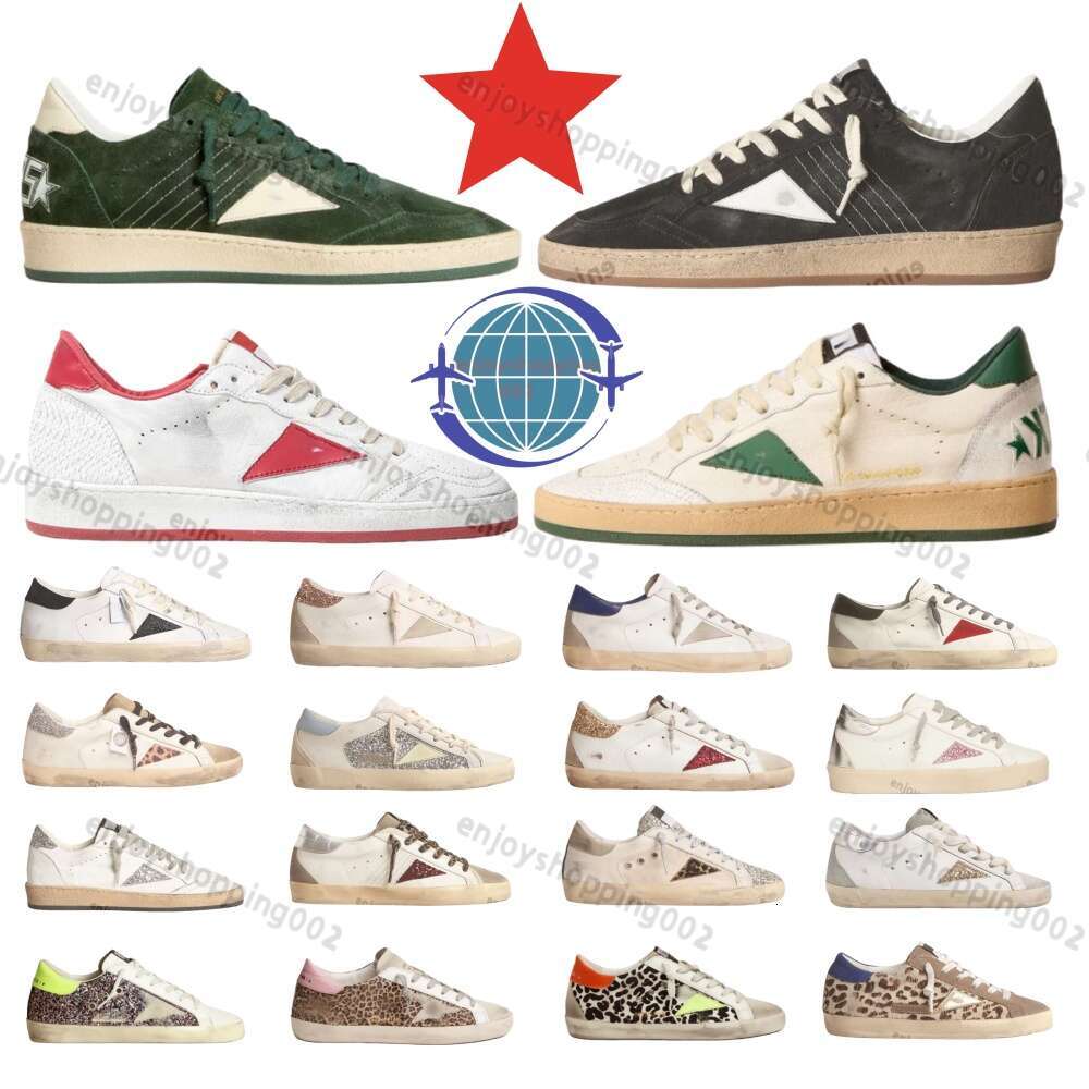 New Designer ball-star Loafers Golden Sneakers Super-star S Shoes Leather Italy Dirty Old Shoe Brand Women Men Ball Casual Star Trainers 35-45