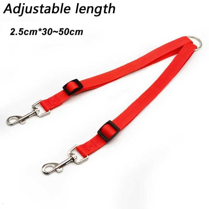 Double Twin Dual Coupler Dog Leash Two in One Strong Nylon V Shape Adjustable Pet Dog Leash Colorful Two Ways 2 Dogs Pet Lead C251031