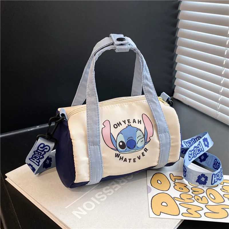 Stitch Canvas Bucket Bag Cute Cartoon Handbag Casual Allmatch Crossbody Bag Portable Anime Satchel Tote Women Fashion Backpacks W251031