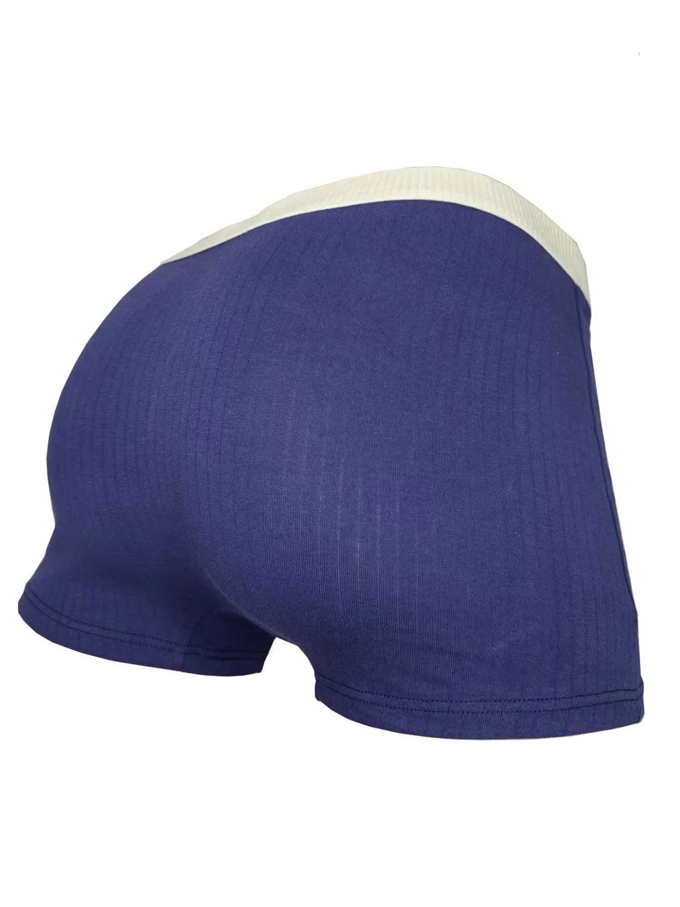 Mens 7Pack Cotton Blend Boxer Briefs Multi Color Ribbed Underwear SetT251031