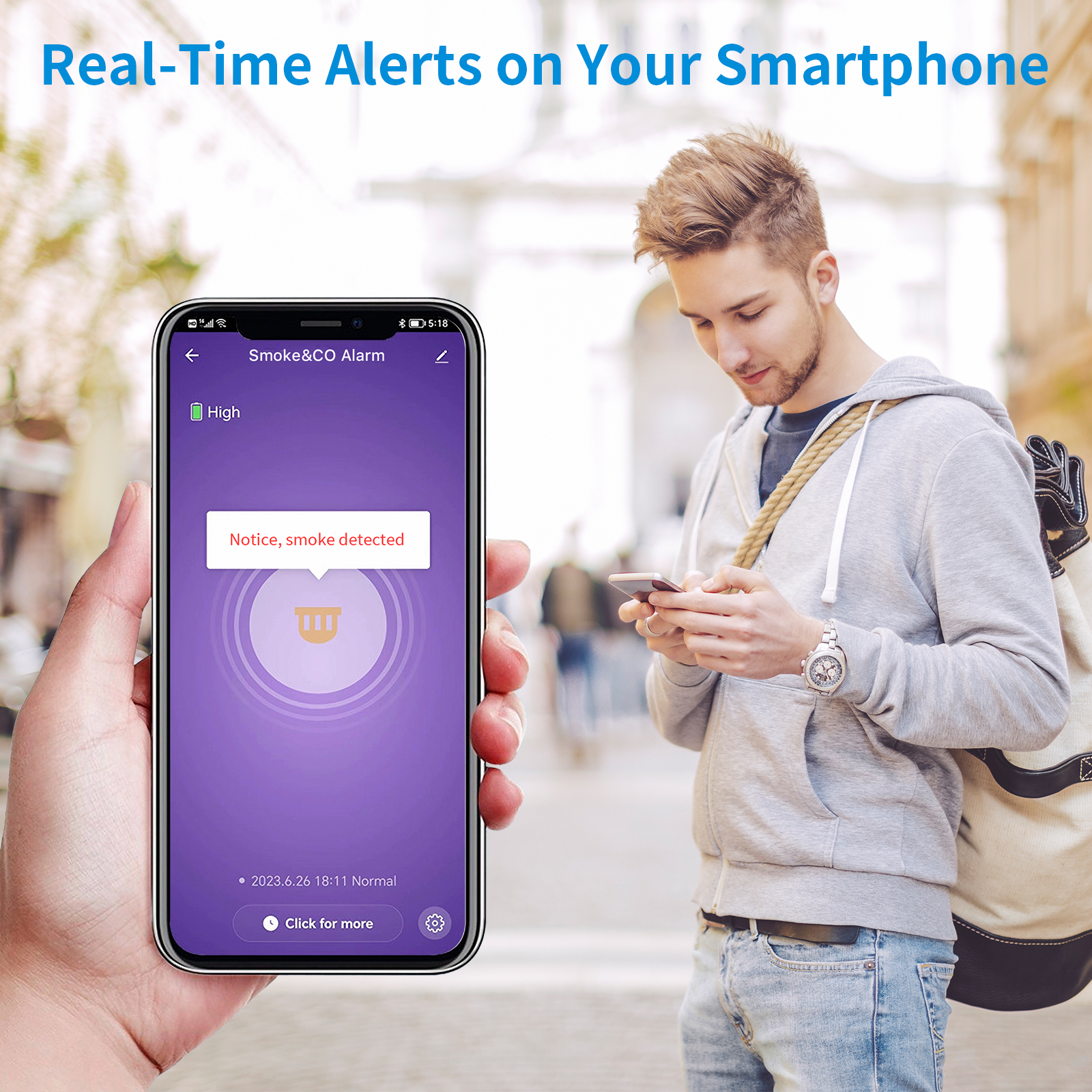 VCS62 Standalone Dual-Sensor Smoke & CO Detection System