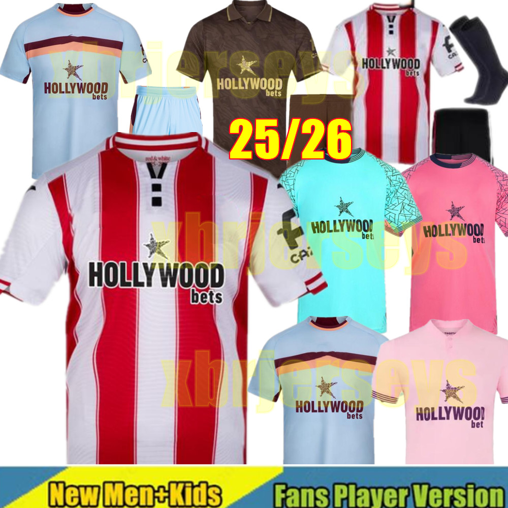 4XL 25 26 BrenTfordes Soccer Jerseys TONEY AJER COLLLINS CARVALHO 2025 2026 Football Shirt Home Away Kids Kit Camisetas DAMSGAARD SCHADE YARMOLYUK TONEY JANELT