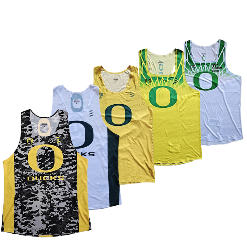 Oregon Camouflage Marathon Running National team Suit Narrow back Track and Field Athlete Vest Elite Runner Singlet Custom logo Suit Tank Top