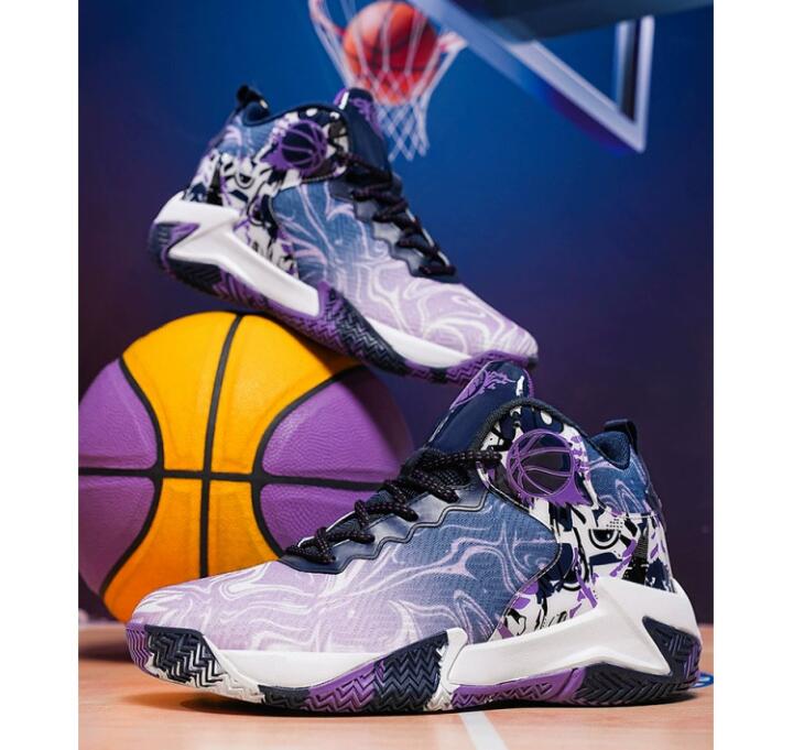 Autumn plus size 48 basketball shoes practical sports running shoes for boys teenagers and students anti slip friction with noise Z 10.25