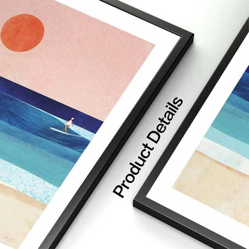 Modern Abstract And Minimst Palm Tree Beach Landscape Art Poster Canvas Prints Mural Living Room Bedroom Home Decoration C251031